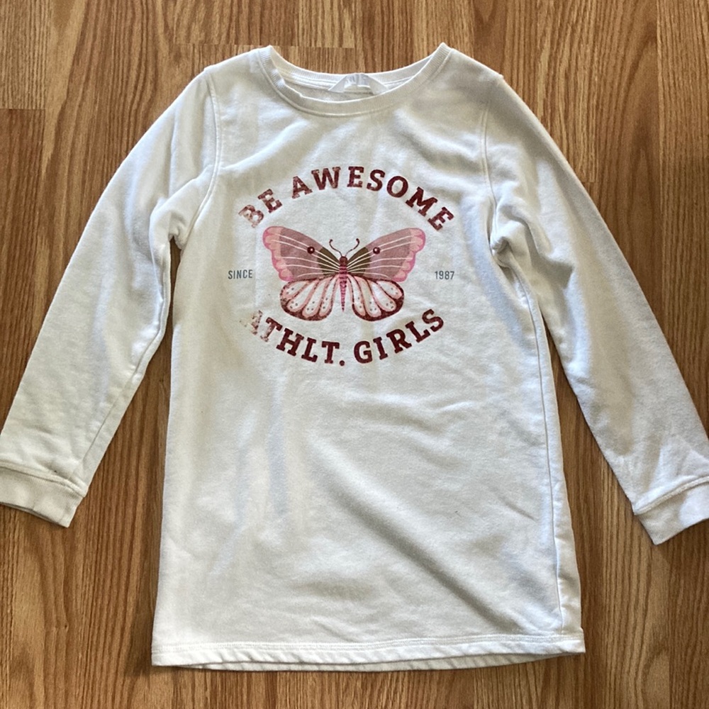 White Butterfly Sweater Dress